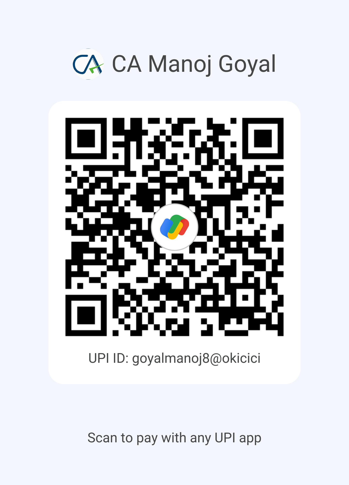 Top CA Firm RBG Consultant GooglePay_QR